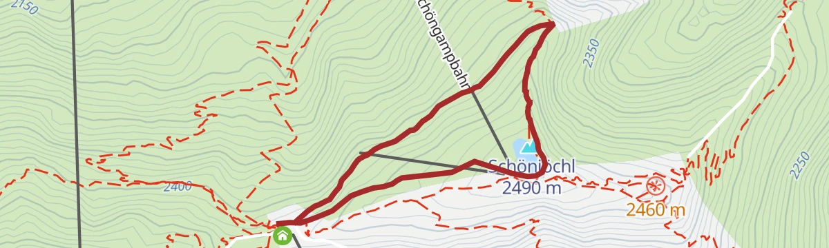 Route map: Schönjöchl Rundweg
